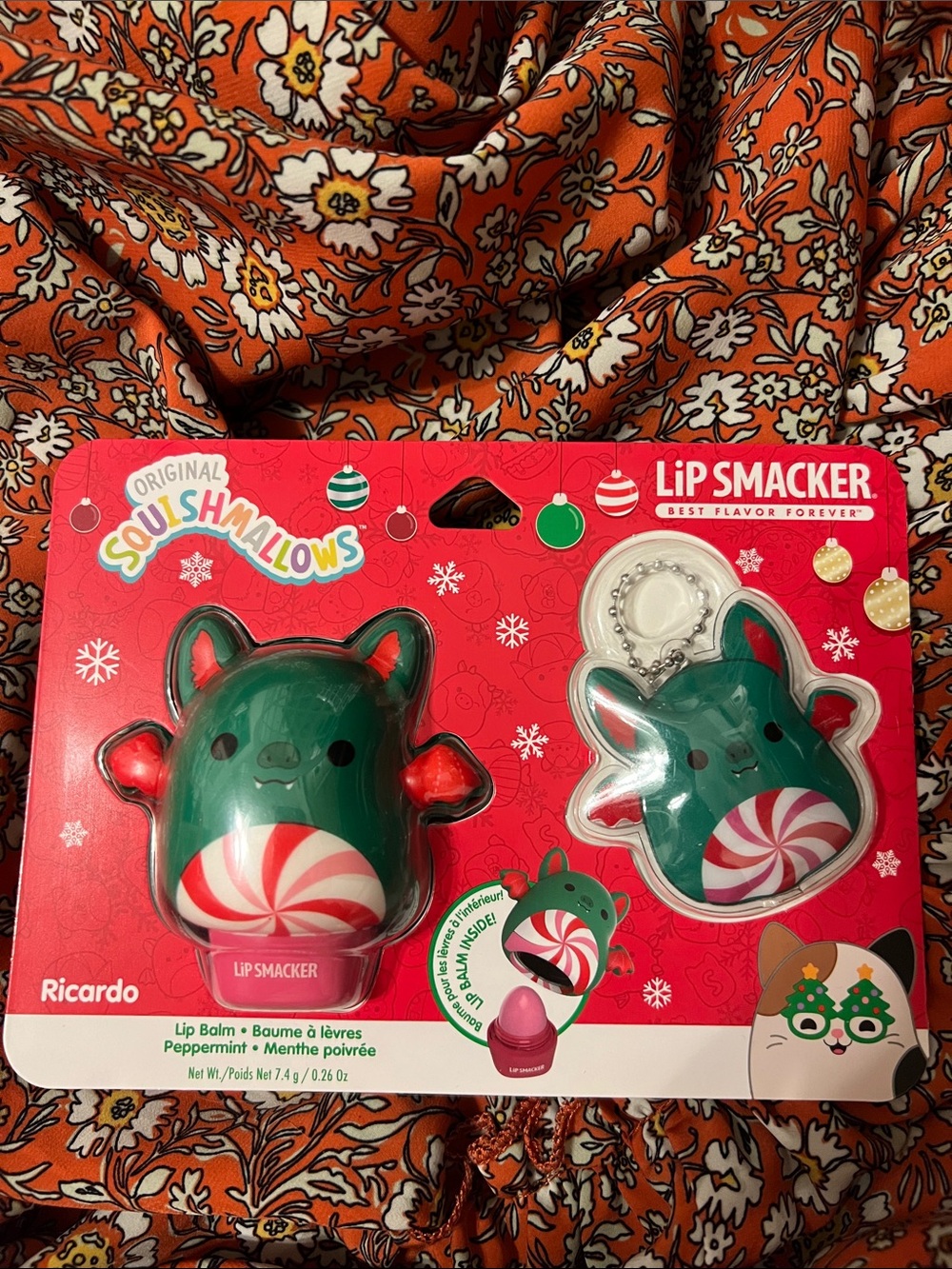 Peppermint Squishmallows Lip Balm & Keychain Set